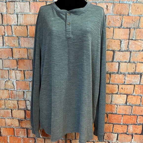 George Other - George Charcoal Long Sleeve Henley Shirt